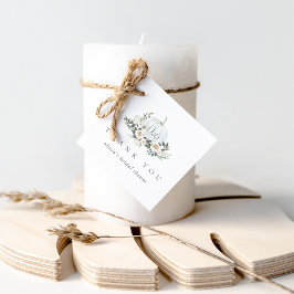 Witte herfstpompoen groen dank je bedankjes labels