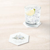 Witte herfstpompoengroen "In de Liefde Vallen" Kartonnen Onderzetters (Insitu)