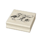 Witte Heron houten stempel (Stempel)