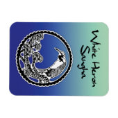 Witte Heron Sangha Koelkast Magneet 3x4" (Horizontaal)