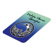 Witte Heron Sangha Koelkast Magneet 3x4" (Linkerzijde)