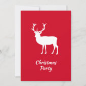 Witte hert kerstherten of rendierfeest kaart (Voorkant)