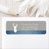 Witte Herten Buck Gepersonaliseerd Adresetiketten Etiket (Insitu)