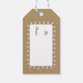 Witte herten cadeau Label Kraft gesimuleerd Cadeaulabel (Achterkant)