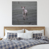 witte herten canvas afdruk (Insitu (Slaapkamer))