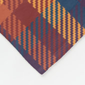 Witte herten gewei herfst geruite monogram fleece deken (Hoek)