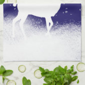 Witte herten in de sneeuw theedoek (Gevouwen)