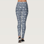 Witte herten in sneeuwvlokken leggings (Achterkant)