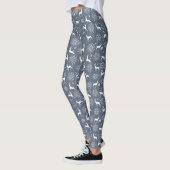 Witte herten in sneeuwvlokken leggings (Links)