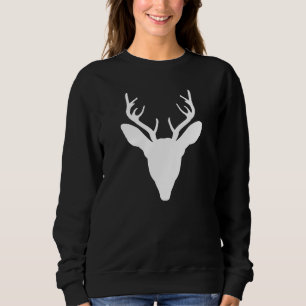 Witte herten kop silhouet wild dier trui