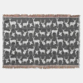 Witte Herten op Grijze Gooi Deken (Voorkant)