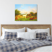 Witte herten open veld natuur wildlife canvas afdruk (Insitu (Slaapkamer))