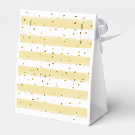 Witte Hete luchtballon baby shower gouden glitter Bedankdoosjes (Achterkant)