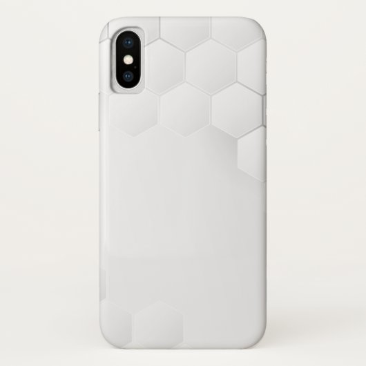 witte hexagon abstract Case-Mate iPhone case (Achterkant)