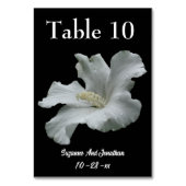 Witte Hibiscus bloem bruiloft Kaart (Voorkant)