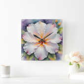 witte hibiscus bloem klok (Huis)