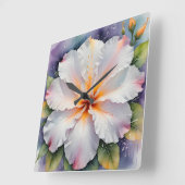 witte hibiscus bloem klok (Hoek)