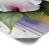 witte hibiscus bloem poster (Hoek)