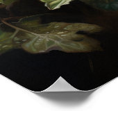 Witte Hibiscus Bloemen Art Print Poster (Hoek)