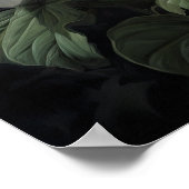 Witte Hibiscus Bloemenkunst Print Poster (Hoek)