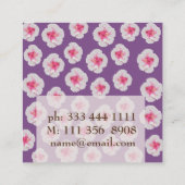 Witte Hibiscus Custom Visitekaartje (Achterkant)