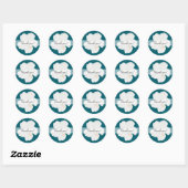 Witte Hibiscus Dankjewel stickers voor het huwelij (Vel)