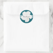 Witte Hibiscus Dankjewel stickers voor het huwelij (Tas)