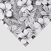 Witte hibiscus en palmbladeren tissuepapier (Detail)