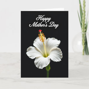 Witte Hibiscus Moederdagkaart Kaart