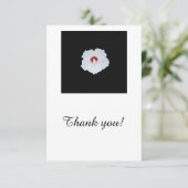 Witte hibiscus op blanco bedankkaart (Staand voorkant)