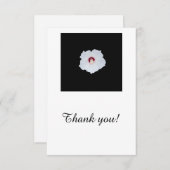 Witte hibiscus op blanco bedankkaart (Voorkant / Achterkant)