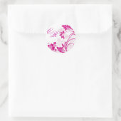 witte hibiscus swirls ~ sticker (initiaal) (Tas)