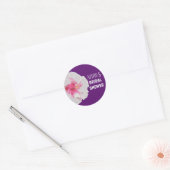 Witte Hibiscus Vrijgezellenfeest Sticker (Envelop)