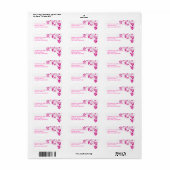 witte hibiscus zwemmen ~ mailinglabel etiket (Full Sheet)
