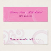 witte hibiscus-zwemmers ~ zitkaart mini visitekaartjes (Voorkant /achterkant)