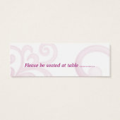 witte hibiscus-zwemmers ~ zitkaart mini visitekaartjes (Achterkant)