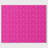 Witte hitte op neonroze cadeaupapier (Vlak)