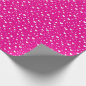Witte hitte op neonroze cadeaupapier (Hoek)
