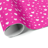 Witte hitte op neonroze cadeaupapier (Rol Hoek)