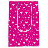 Witte hitte op neonroze medium cadeauzakje (Achterkant)
