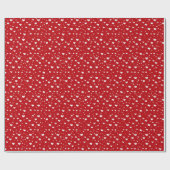 Witte hitte op rood cadeaupapier (Vlak)