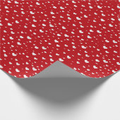 Witte hitte op rood cadeaupapier (Hoek)