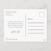 Witte Ho-Ho-Ho-Ho Kerst Vakantie Briefkaart (Achterkant)