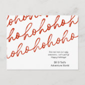 Witte Ho-Ho-Ho-Ho Kerst Vakantie Briefkaart (Voorkant)