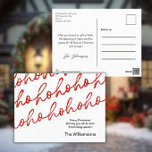 Witte Ho-Ho-Ho-Ho Kerst Vakantie Briefkaart