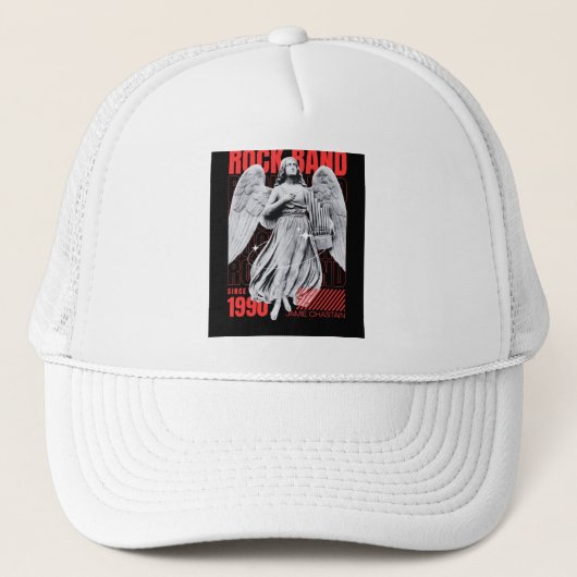 witte hoed trucker pet (Voorkant)