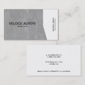 Witte hoek / grijs gemarmerd visitekaartje (Voorkant / Achterkant)