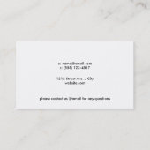 Witte hoek / grijs gemarmerd visitekaartje (Achterkant)