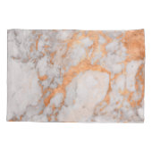 Witte Hoesjes met marmer en koper Kussensloop (Achterkant-Links)