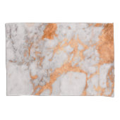 Witte Hoesjes met marmer en koper Kussensloop (Voorkant-Links)